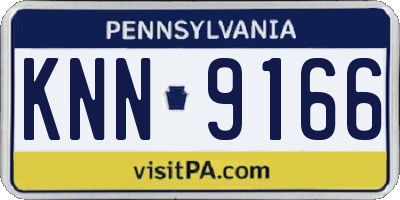 PA license plate KNN9166