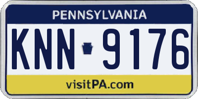 PA license plate KNN9176