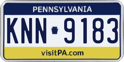 PA license plate KNN9183
