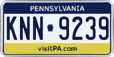 PA license plate KNN9239