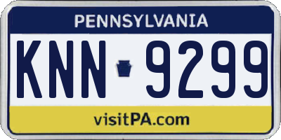 PA license plate KNN9299