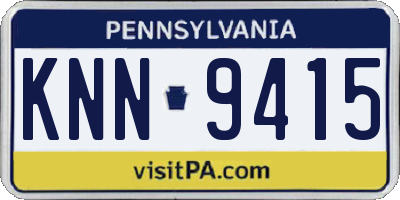 PA license plate KNN9415