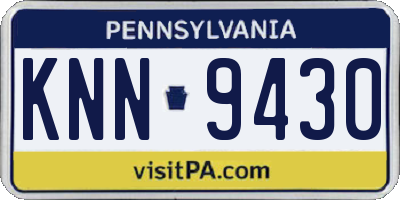 PA license plate KNN9430