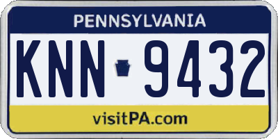 PA license plate KNN9432