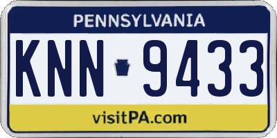 PA license plate KNN9433