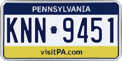 PA license plate KNN9451