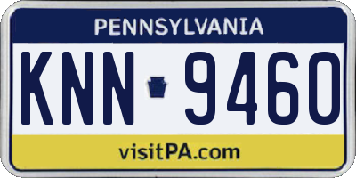 PA license plate KNN9460