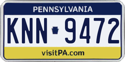 PA license plate KNN9472