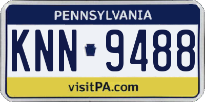 PA license plate KNN9488