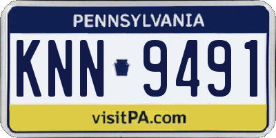 PA license plate KNN9491