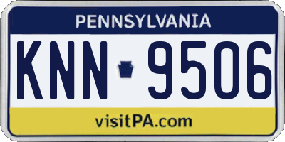 PA license plate KNN9506