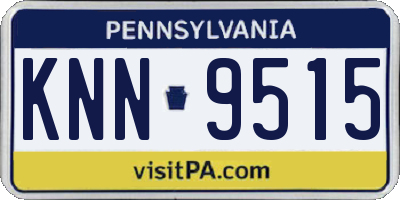 PA license plate KNN9515