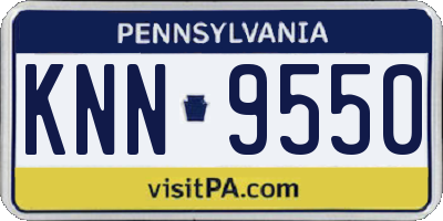 PA license plate KNN9550