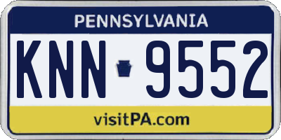 PA license plate KNN9552