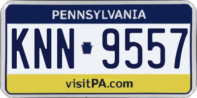 PA license plate KNN9557