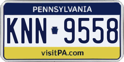 PA license plate KNN9558