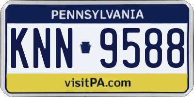 PA license plate KNN9588