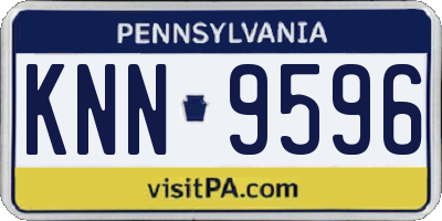 PA license plate KNN9596