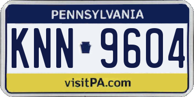 PA license plate KNN9604