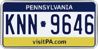 PA license plate KNN9646