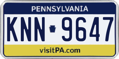 PA license plate KNN9647