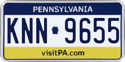 PA license plate KNN9655