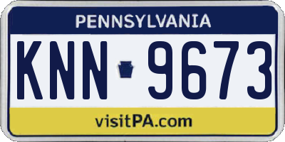 PA license plate KNN9673