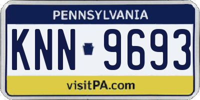 PA license plate KNN9693