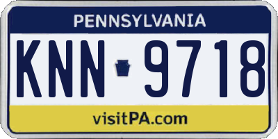 PA license plate KNN9718