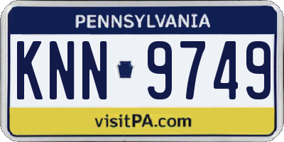PA license plate KNN9749
