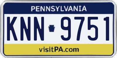 PA license plate KNN9751
