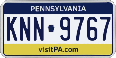 PA license plate KNN9767