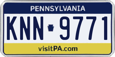 PA license plate KNN9771