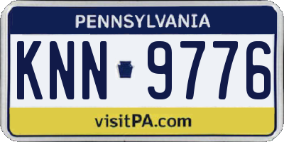 PA license plate KNN9776