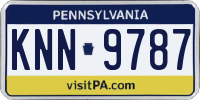 PA license plate KNN9787