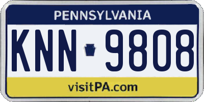 PA license plate KNN9808