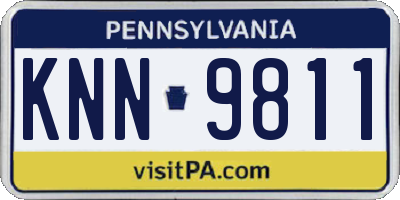 PA license plate KNN9811