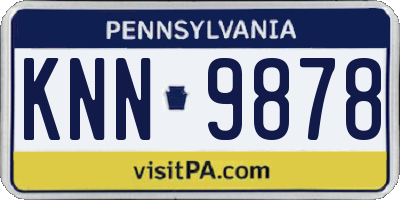 PA license plate KNN9878