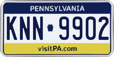 PA license plate KNN9902