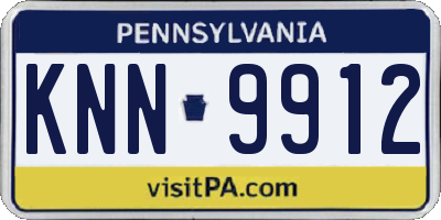 PA license plate KNN9912
