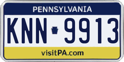 PA license plate KNN9913