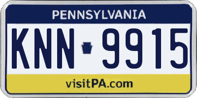 PA license plate KNN9915