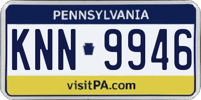PA license plate KNN9946