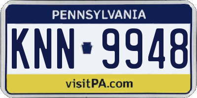 PA license plate KNN9948