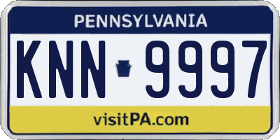 PA license plate KNN9997