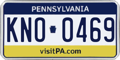 PA license plate KNO0469