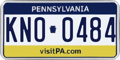 PA license plate KNO0484