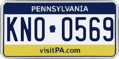 PA license plate KNO0569