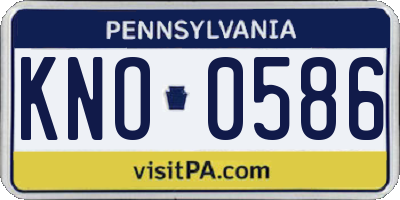 PA license plate KNO0586