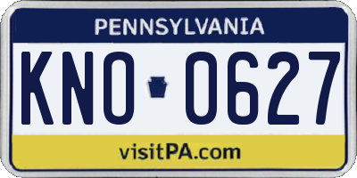 PA license plate KNO0627